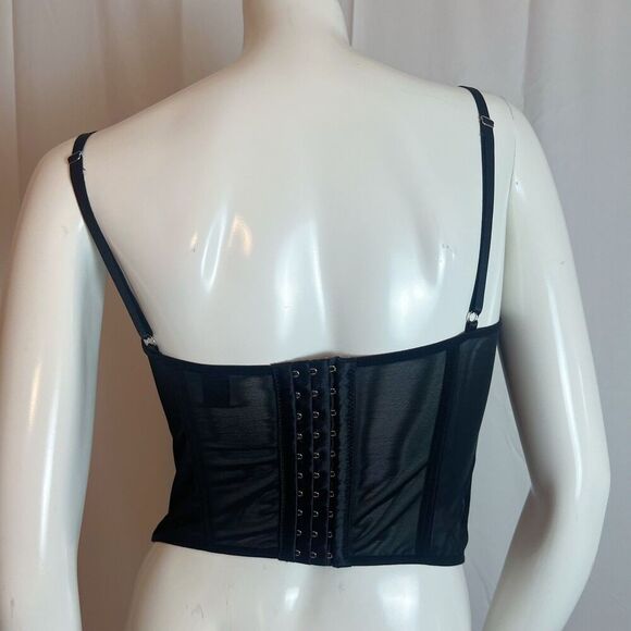Black Lace Corset Bustier Boning Shein Women's Size M - Picture 3 of 7